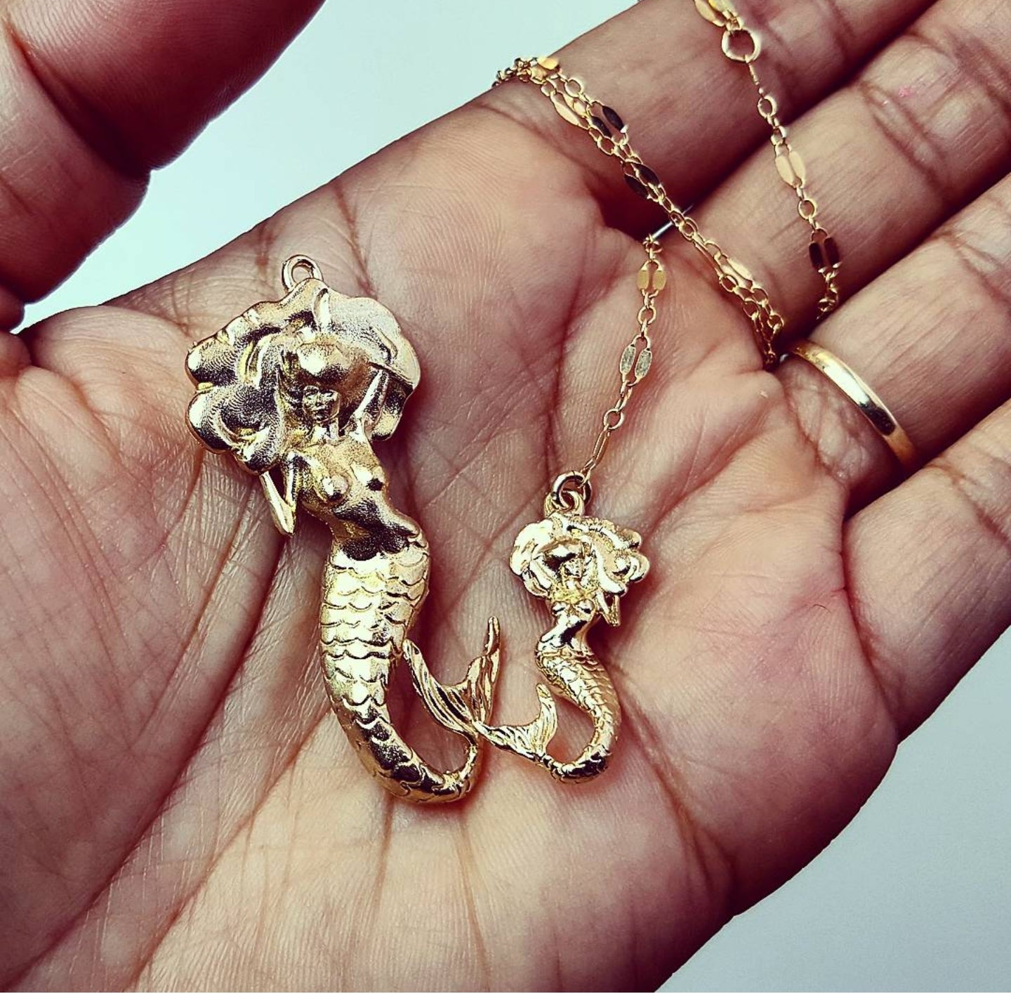 1" Afro Mermaid Necklace [BACK IN STOCK 3/23]