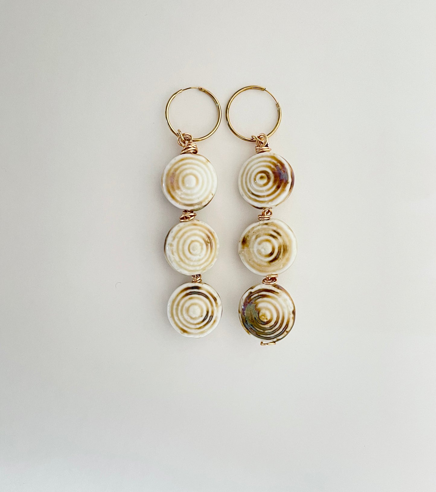 Cream Ceramic Spirals I