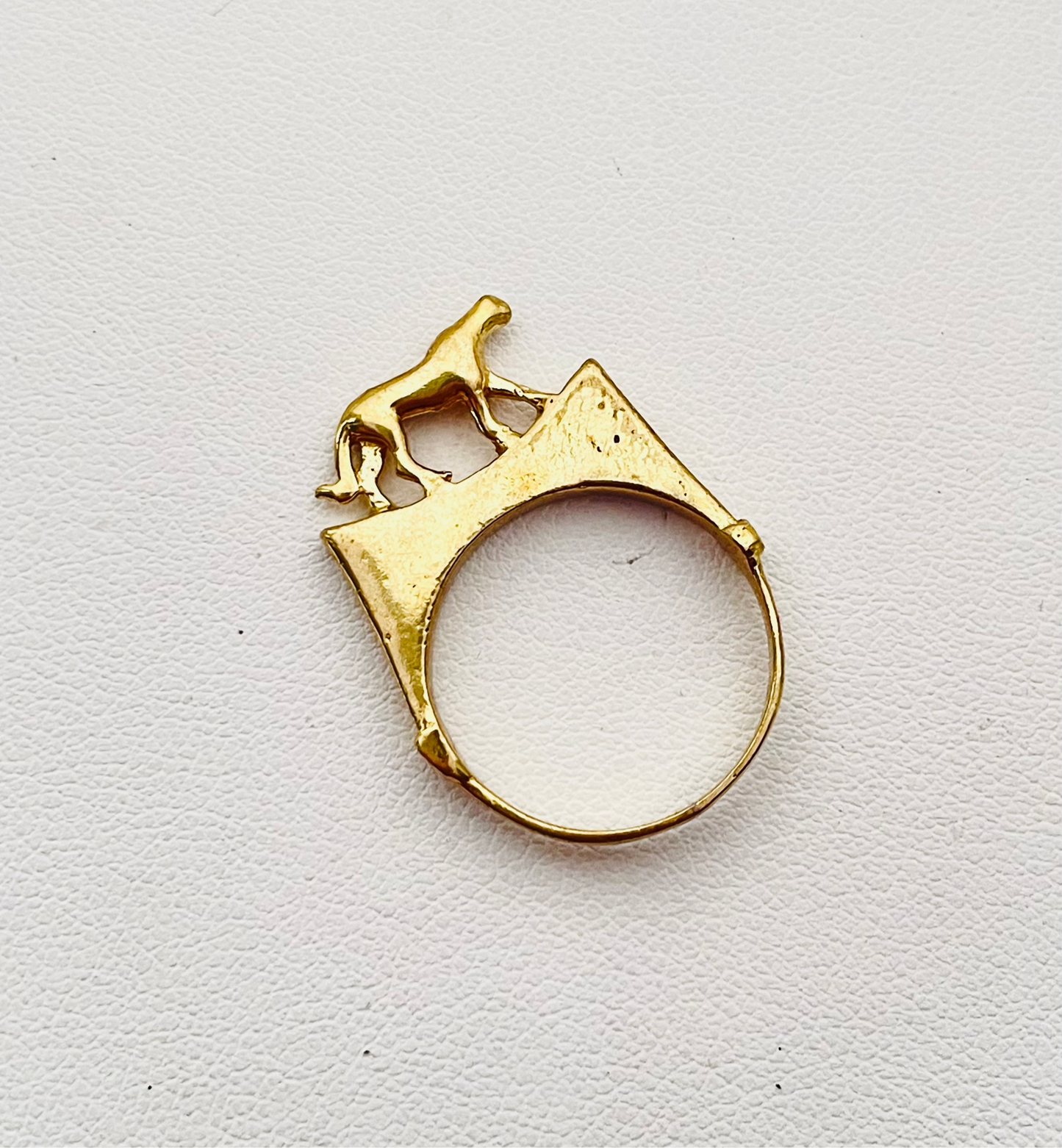 Brass Prowling Signet Ring