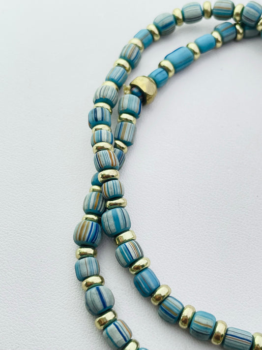 Sands Blue Elastic Necklace