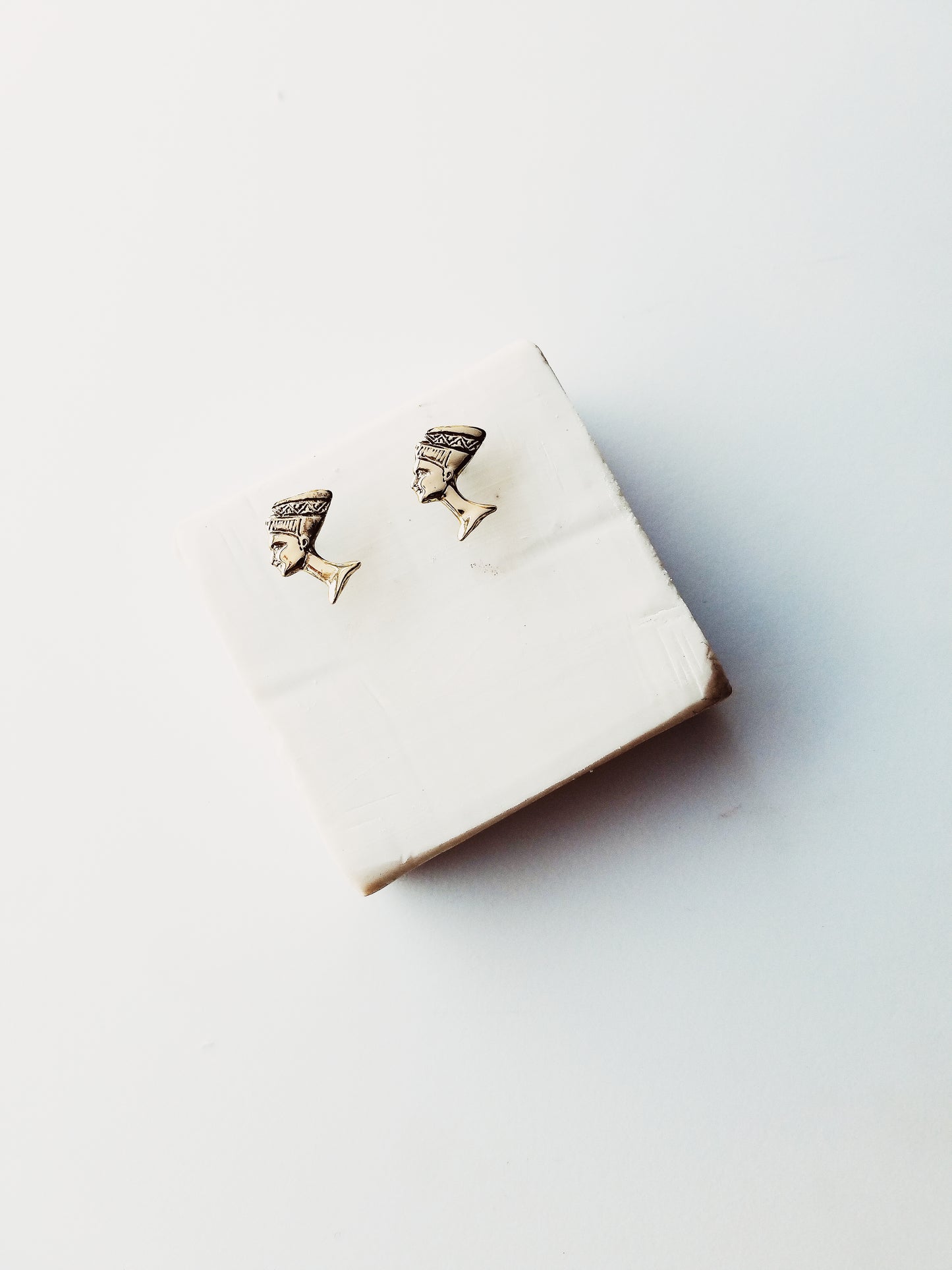 Little Nefertiti Studs * 14k by request, email for pricing*