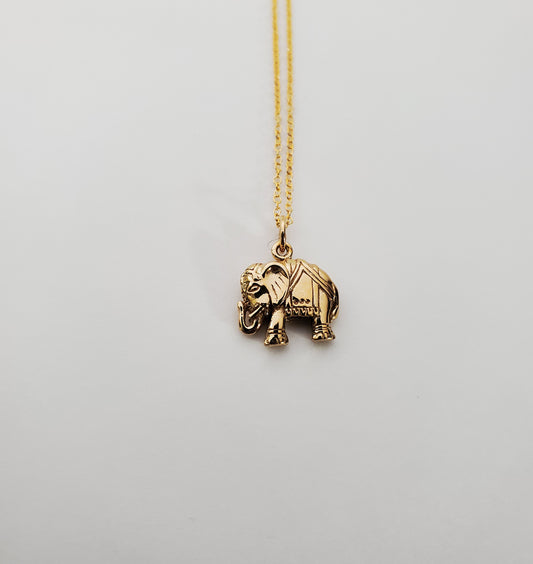 Gajah Necklace in bronze + sterling silver