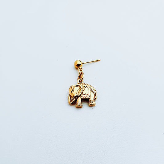 The Perfect Elephant Stud [natural bronze + silver]