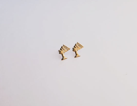 Little Nefertiti Studs * 14k by request, email for pricing*