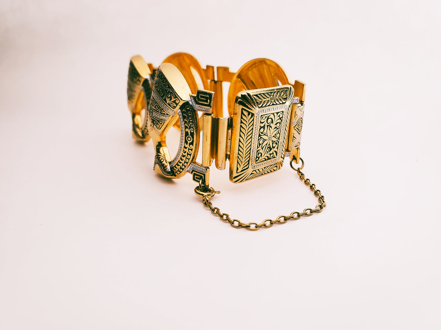 Vintage Nefertiti Medallion Bracelet