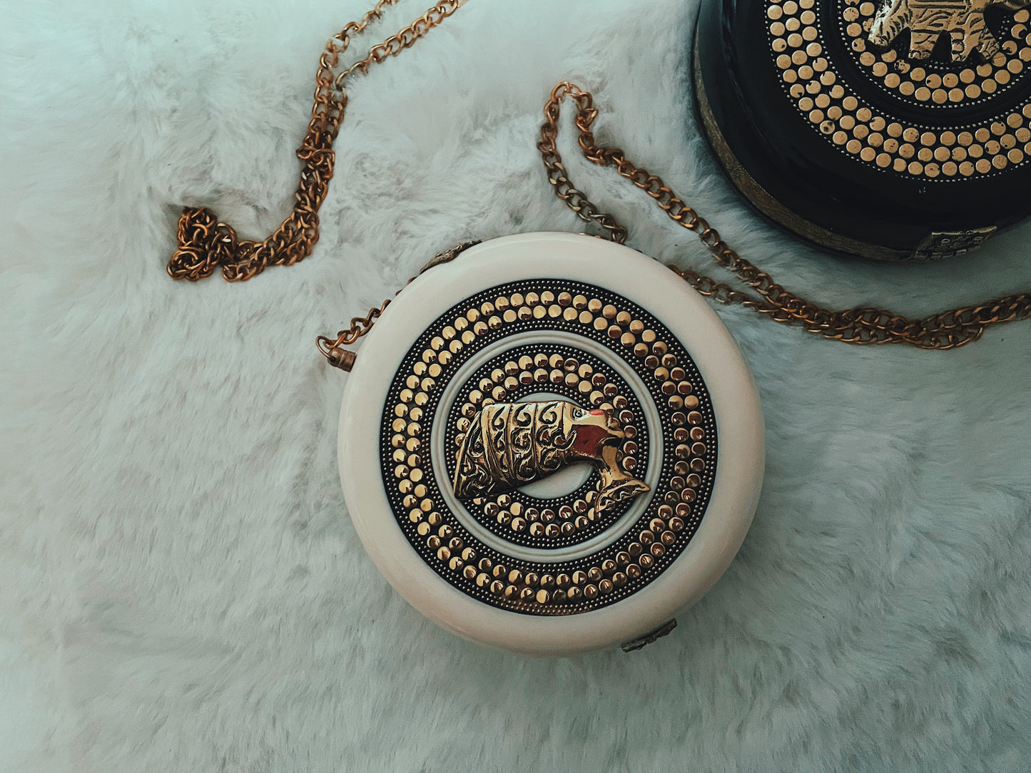 Round Embellished Purse